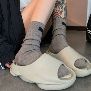 LookSocks缝标复古中筒堆堆袜网红粗线街头男女ins风个性 小众潮袜