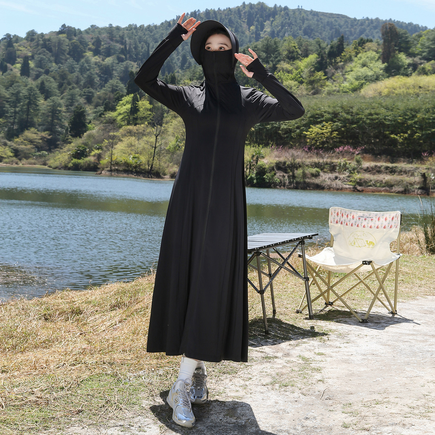 2026修身超长款大裙摆防晒衣女图片