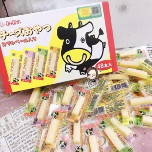 日本进口零食扇屋OHGIYA奶油鳕鱼芝士奶酪条含钙锌即食干酪小肉条