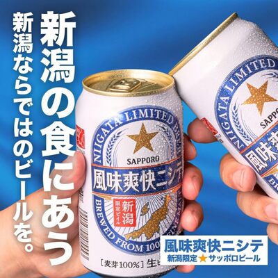 2瓶包邮 日本本土SAPPORO三宝乐新泻限定风味爽快生啤酒350ml