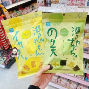 日本本土711便利店kaneta濑户柠檬鱿鱼炸天妇罗青桔海苔脆片 包邮