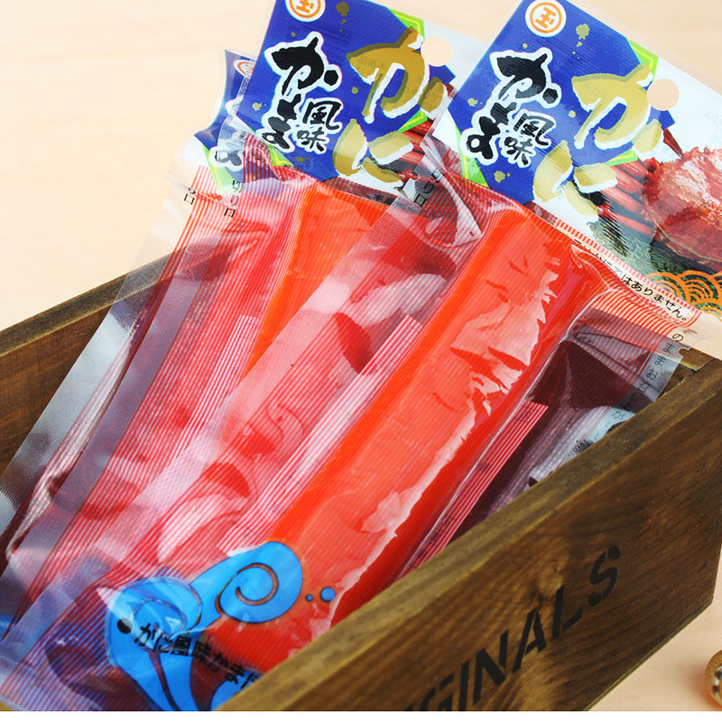 日本进口 丸玉蟹肉卷即食火锅蟹棒北海道长脚蟹柳 45g