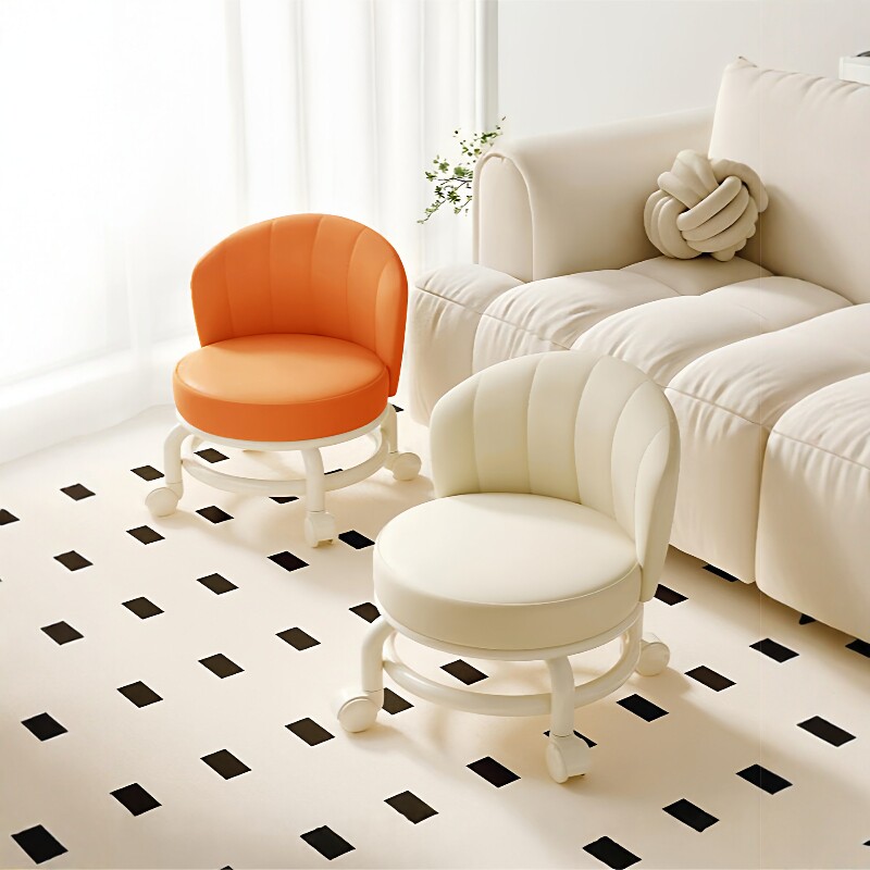 换鞋凳入户门家用客厅万向轮小凳子矮凳结实耐用茶几凳滑轮靠背椅