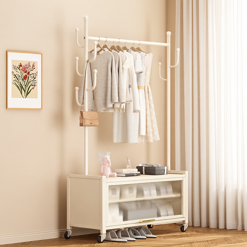 衣帽架置物架一体小型可移动