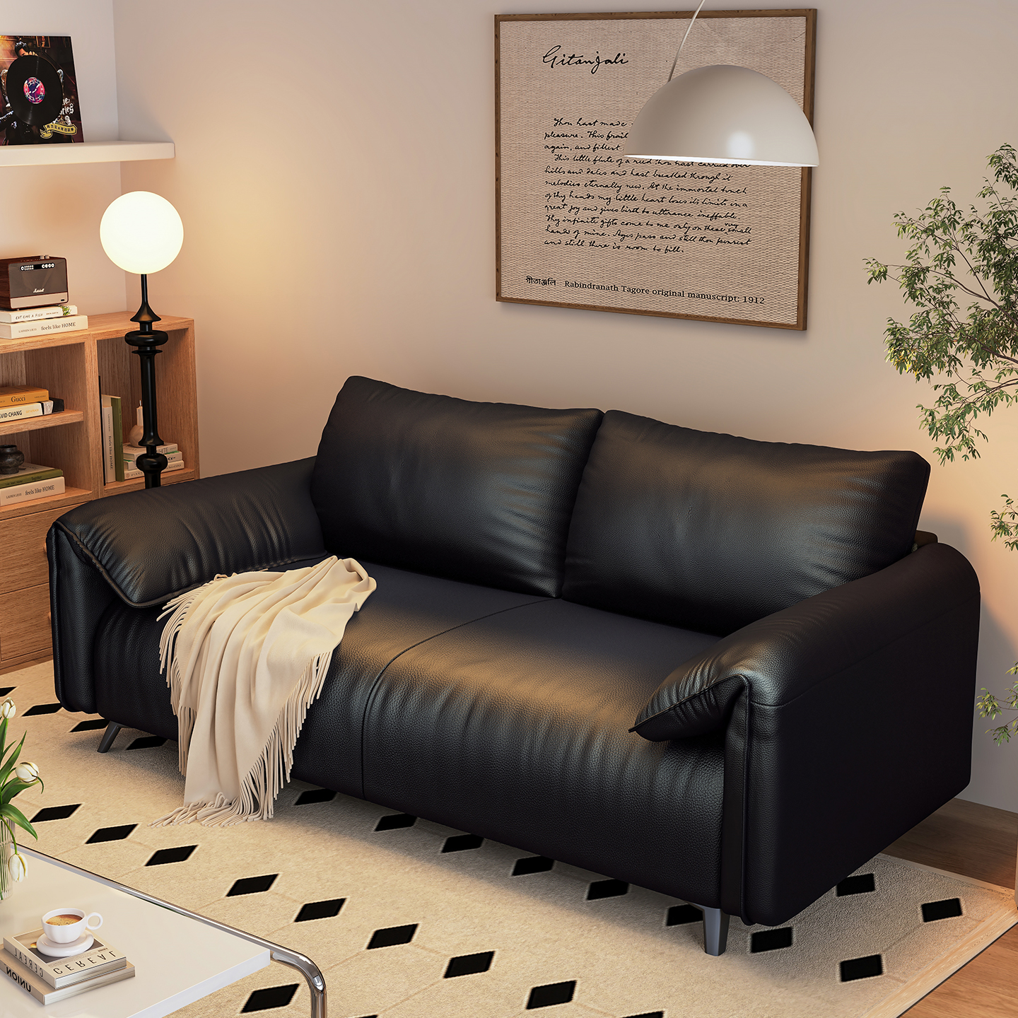 沙发客厅新款小户型大象耳朵出租房公寓休息区双人直排懒人沙发