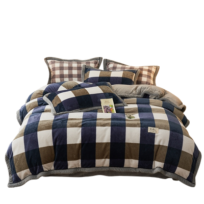 牛奶绒四件套2023新款加厚保暖