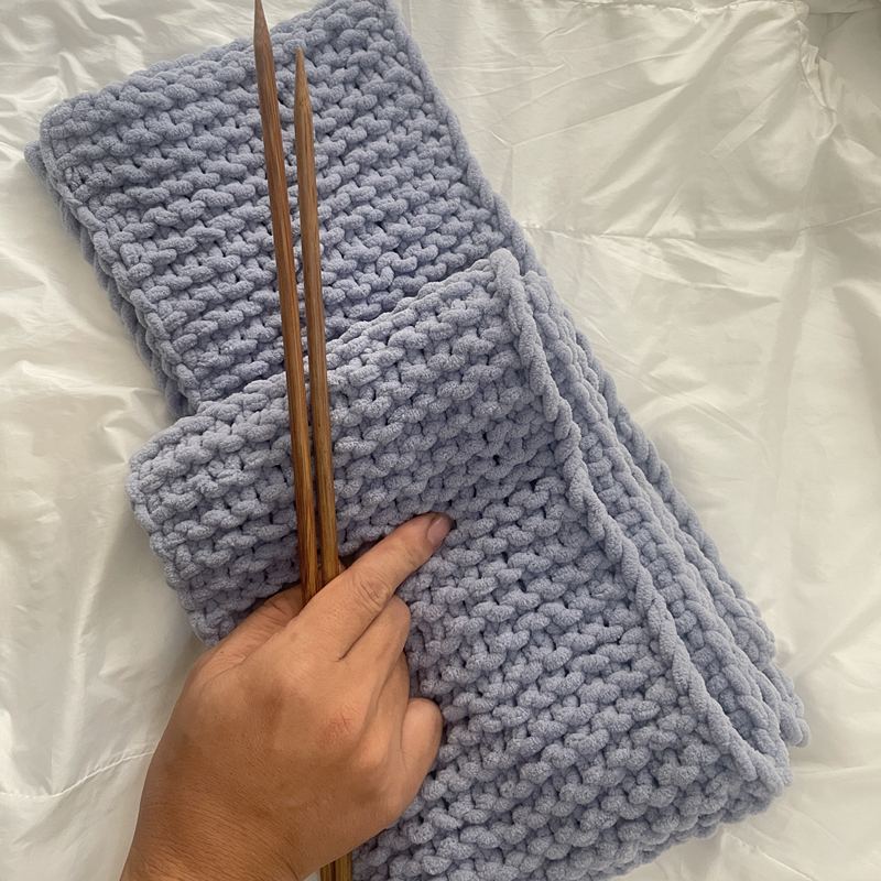 交作业围巾成品 纯手工编织DIY手织围巾秋冬款宽柔软保暖送亲友