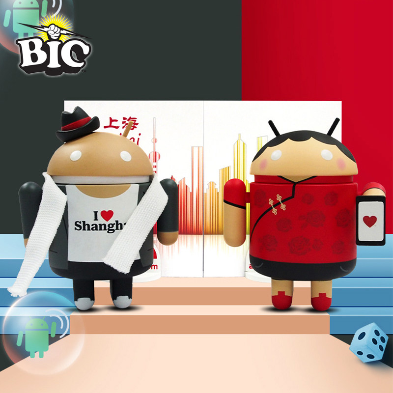 现货正品潮流玩具谷歌安卓机器人"上海滩"套装