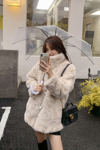 现货 手感超舒服 兔毛 皮毛一体外套 006A-2033-P155-K228图片