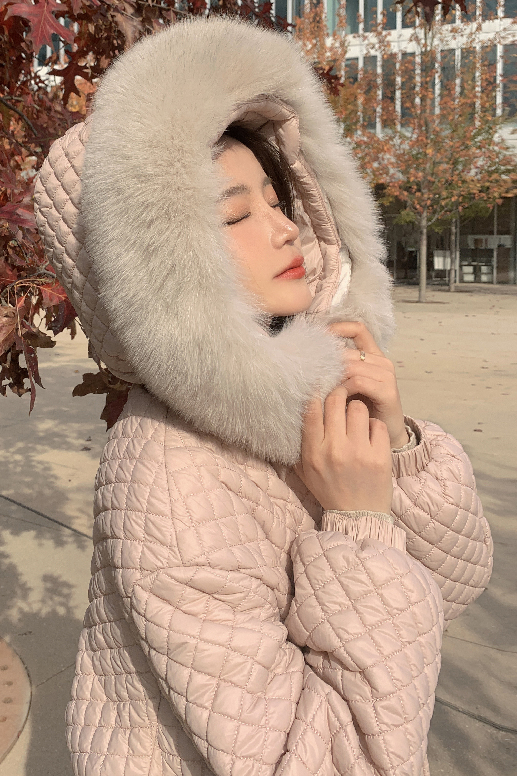 大货已出好卖粉色华夫格长款服006A-2190-P205-K288,女装棉衣/棉服,安雅