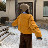 新款50绒现货丝绒面料短款羽绒服286-5121-P245-K368，女装羽绒服，安雅