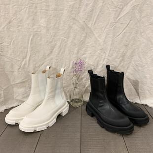 Both 皮面经典厚底切尔西靴子 现货