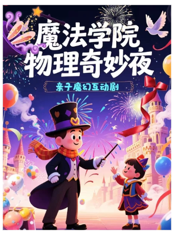 【上海暑期必打卡】沉浸亲子儿童剧《魔法学院物理奇妙夜》|上台互动|魔术科学秀(外滩南京东步行街)