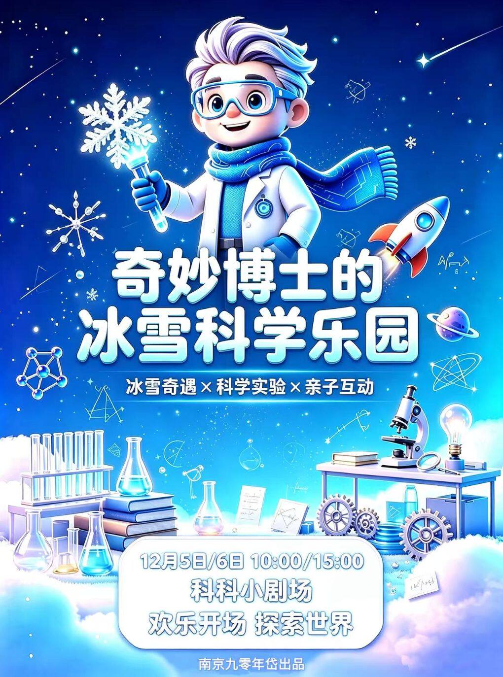 【南京】2027科科小剧场新春演出季 《奇妙博士的冰雪科学乐园》