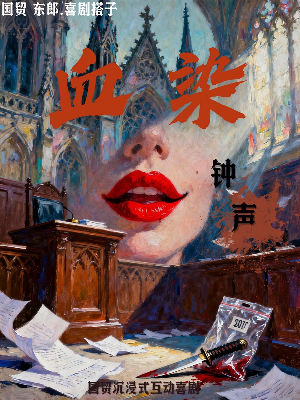 【国庆献礼】国贸沉浸戏剧《血染钟声》完美犯罪真爱裁决 爆笑反转法庭 法官换装 东郎.喜剧搭子