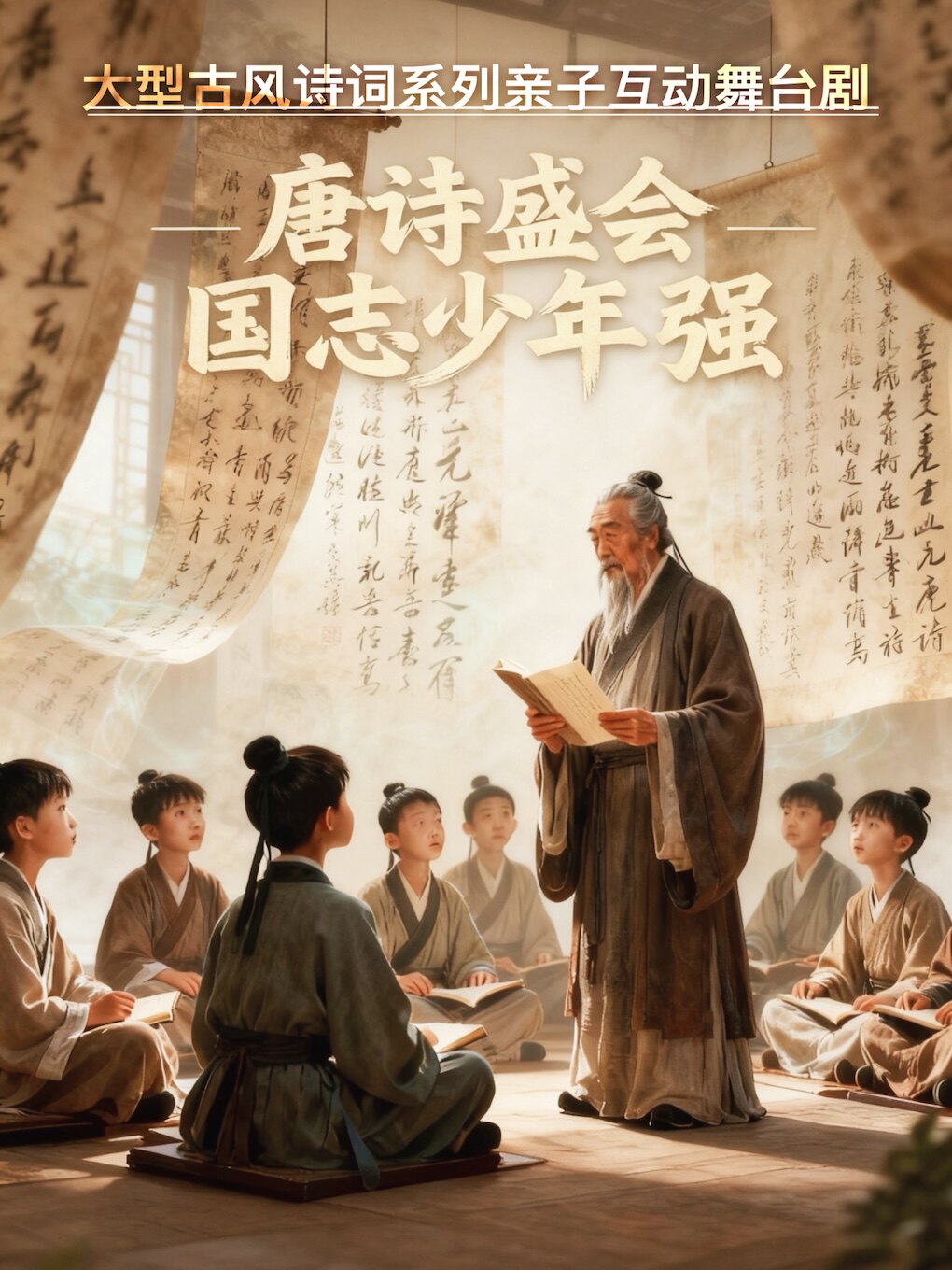 呼和浩特新城站《唐诗盛会国志少年强》国风诗词歌舞儿童剧