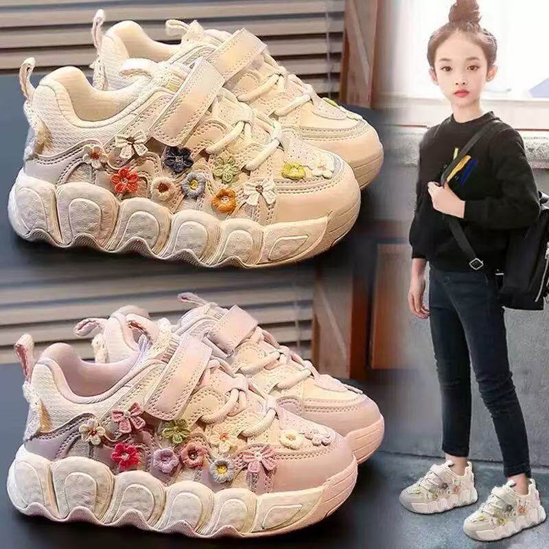 女童鞋子大童运动鞋2026春秋新款儿童爆款公主板鞋女孩跑步小白鞋