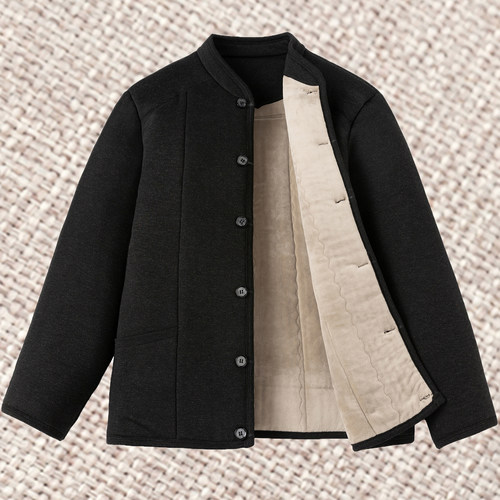 老人驼绒棉袄男爷爷弹力内穿内胆