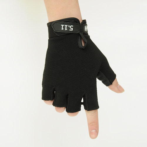 春夏季户外登山防晒手套男士