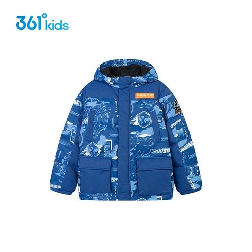 商场同款361男童羽绒服 2024冬季新款中大童儿童休闲防风保暖外套
