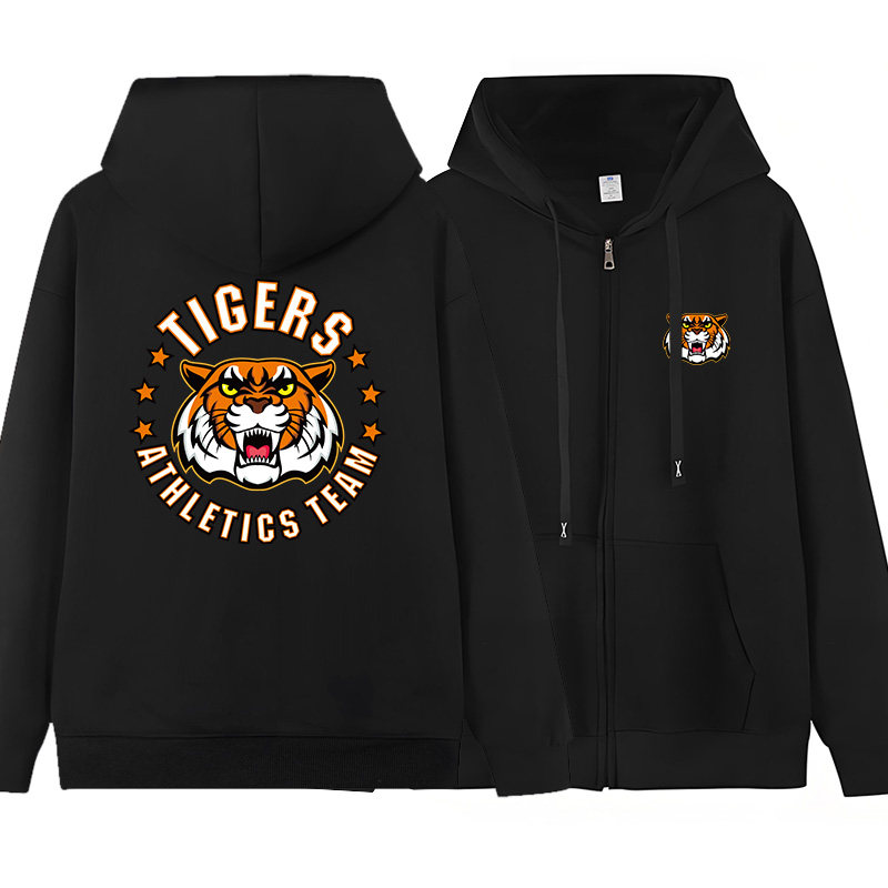 老虎头连帽卫衣男女经典虎头图案外套拉链开衫外衣加绒加厚上衣服,模玩/动漫/周边/娃圈三坑/桌游,动漫T恤/鞋帽/服装,淘宝优惠券,粉丝福利购,淘宝优惠卷