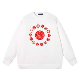 动漫卡通二次元 写轮眼痛衣纯棉圆领卫火影周边忍者衣服