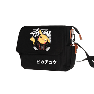 豆小萌神奇宝贝精灵宝可梦皮卡丘周边书包男单肩包斜跨包动漫背包