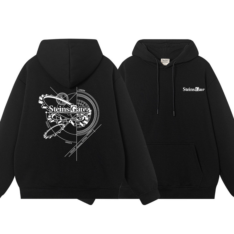 秋冬季命运石之门连帽卫衣男女学生加绒薄款二次元宽松外套衣服,模玩/动漫/周边/娃圈三坑/桌游,动漫T恤/鞋帽/服装,淘宝优惠券,粉丝福利购,淘宝优惠卷