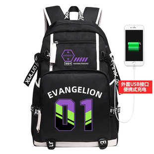 eva零号机初号机男孩小学生轻便大容量初中双肩包轻便双肩背书包