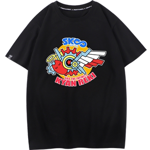 豆小萌二次元衣服动漫卡通周边无限滑板T恤男短袖历兰加知念实也