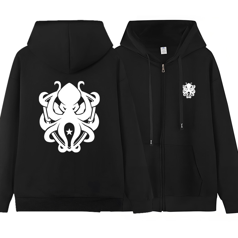 暗区游戏突围周边开衫卫衣夹克外套白狼连队章二次元男冬季衣服潮