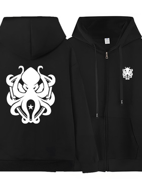 暗区游戏突围周边开衫卫衣夹克外套白狼连队章二次元男冬季衣服潮