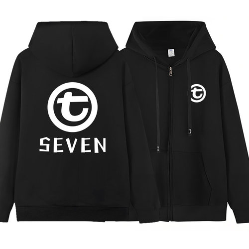 伍六七同款暗影柒拉链连帽卫衣外套长袖开衫男女宽松衣服帽衫外衣