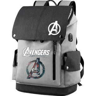 豆小萌联名漫威书包男女初中小学生复仇者联盟双肩背包复联双肩包