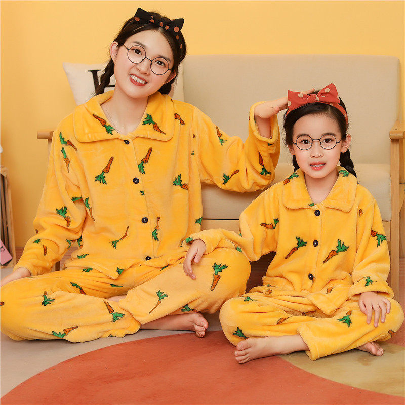 亲子宽松版加厚款家居服套装