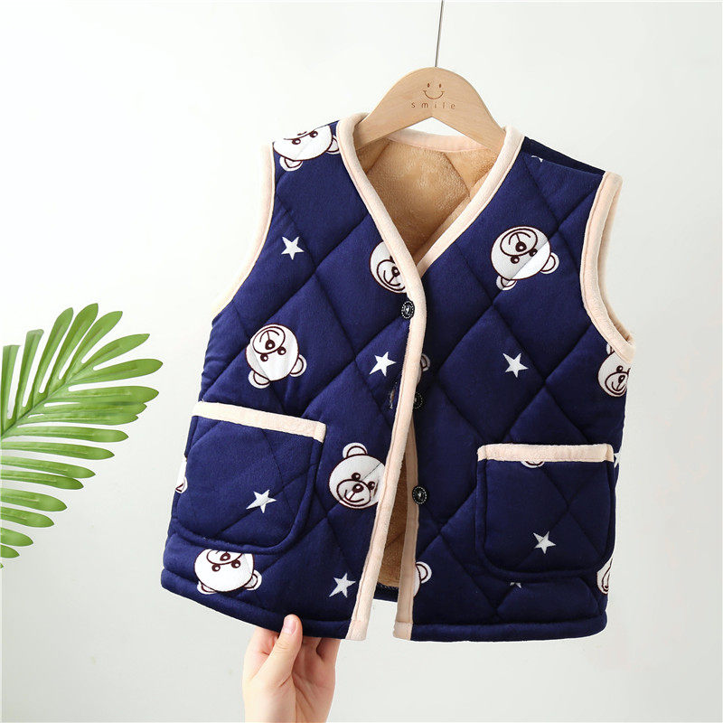 儿童三层夹棉马甲加绒加厚保暖宝宝背心男女童中小童坎肩小孩马夹,童装/婴儿装/亲子装,马甲,淘宝优惠券,粉丝福利购,淘宝优惠卷