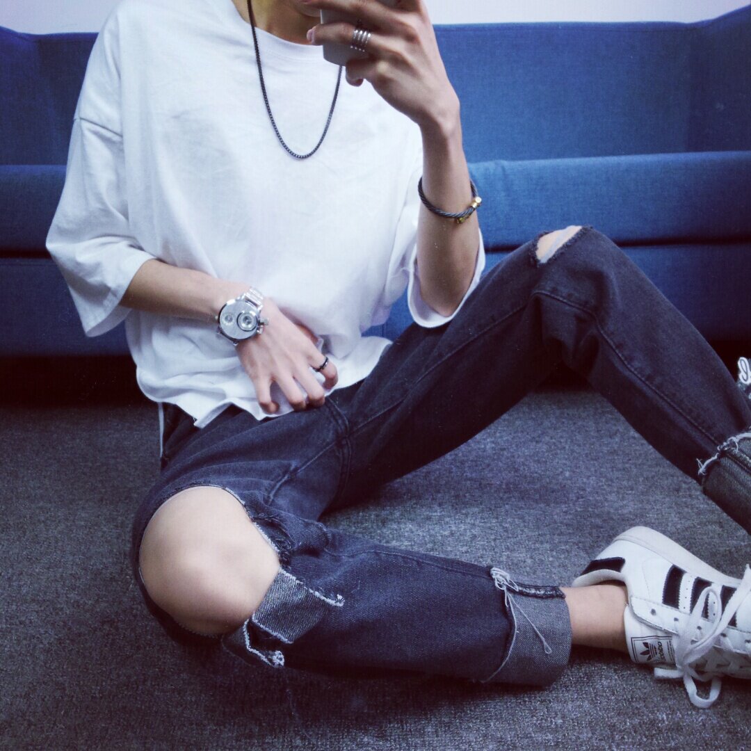 Jeans pour adolescent droite en vrac pour été - Ref 1461896 Image 4