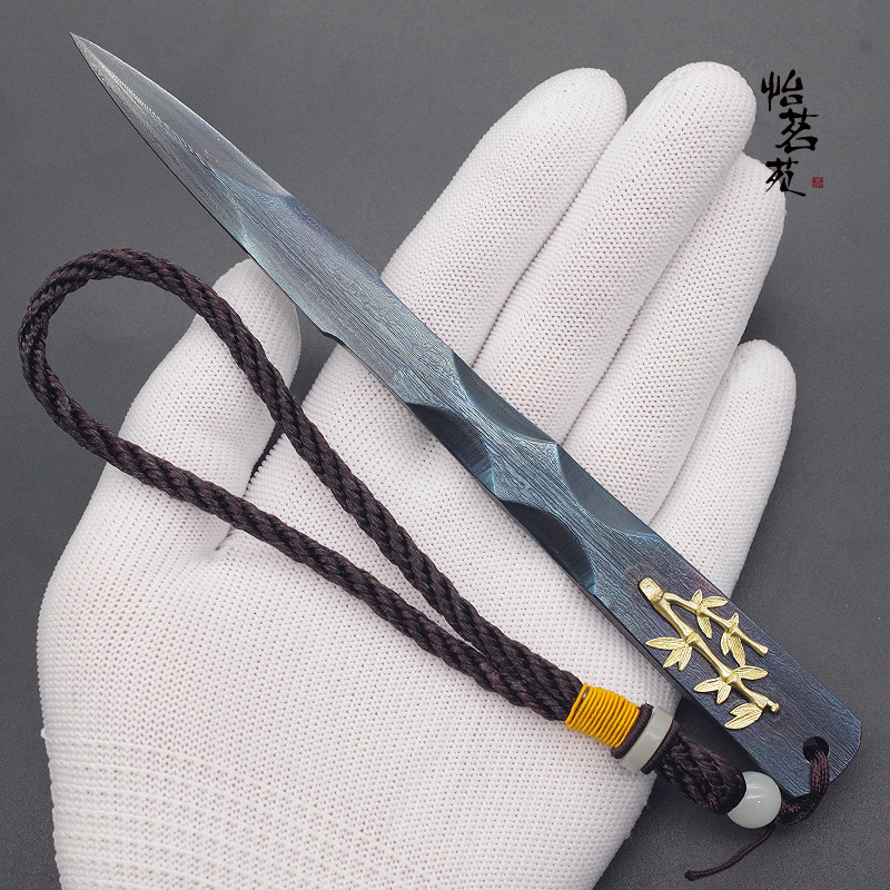 龙泉手工竹节竹韵黑茶普洱茶刀茶针开茶砖撬茶饼专用茶道零配工具