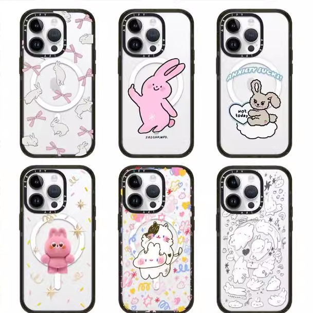 caseti联名可爱的丝带小兔子合集iPhone17promax适用于苹果16pro壳14防摔13Magsafe磁吸12华强北15保护套11女