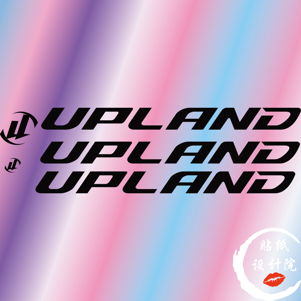 适用UPLAND阿普兰公路车贴纸R70行车车架LOGO覆盖防水贴纸定制