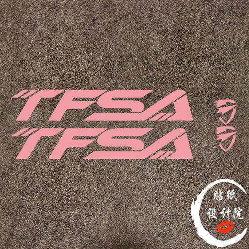 适用于TFSA公路车贴纸自行车车架下管Logo贴纸定制