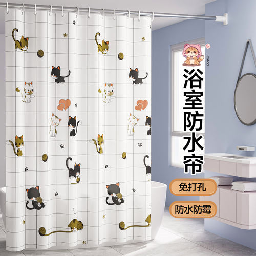PEVA浴帘防水隔断加厚隔断帘