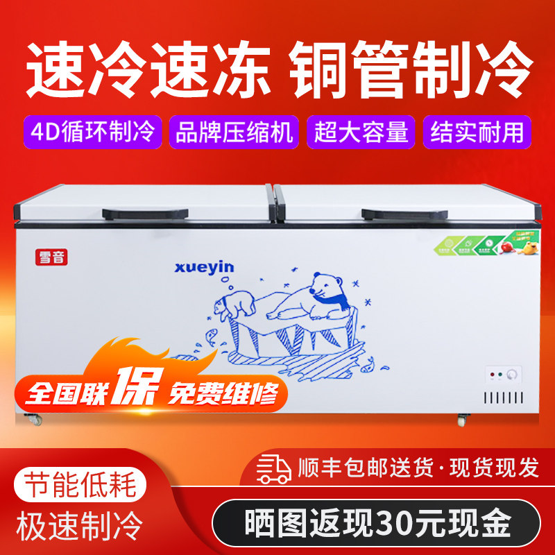 雪音新款家用商用大冰柜 卧式商用节能冷柜冷冻柜单温双温冷藏柜怎么看?