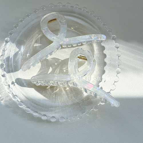 AM1013新品白贝壳鲨鱼夹发夹头饰