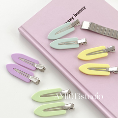AM1013纯色醋酸无痕发夹女侧边前额刘海边夹小卡子化妆发卡鸭嘴夹