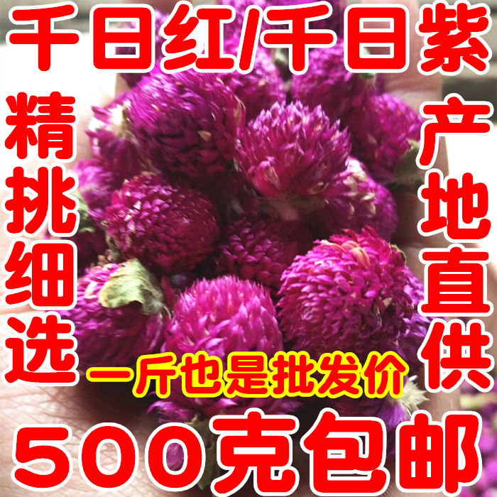 千日红花500g级特千日红干花散装可配玫瑰花茶柠檬片茉莉花茶叶