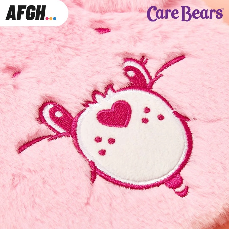 正版爱心小熊时尚运动潮流可爱卡通纯色学生爱心熊毛绒系列笔袋