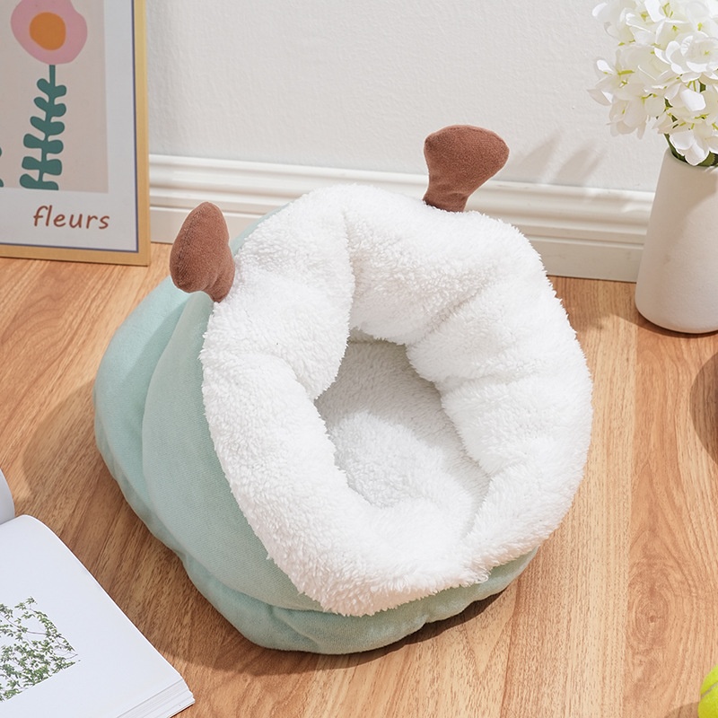 宠物猫窝冬季保暖新款猫咪狗狗拖鞋窝大空间狗窝加绒加厚小型犬窝