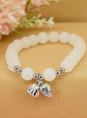 古风手串莲花手链女韩版心串珠弹力绳手环闺蜜糖果色手链