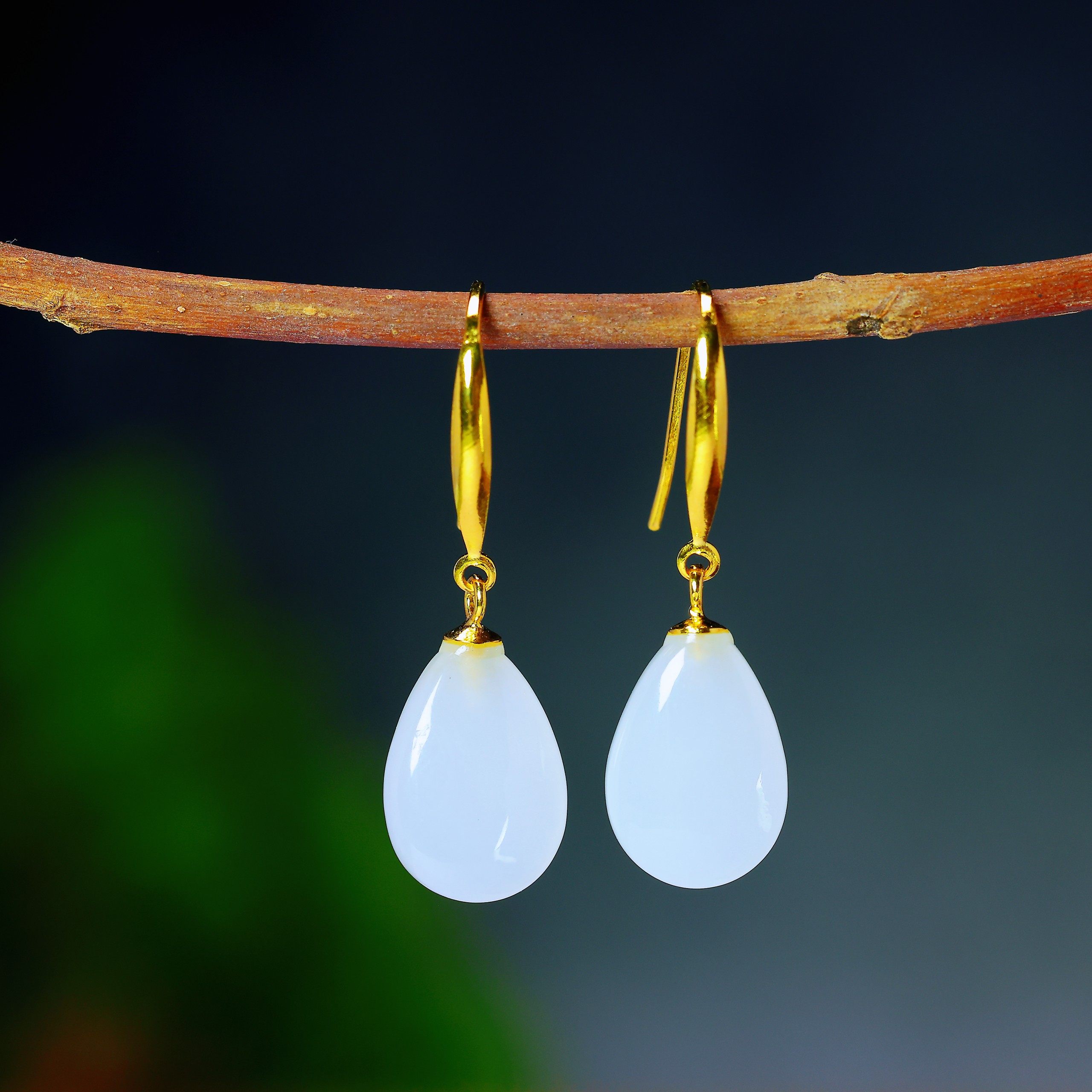 天然和田玉晴水白玉925银气质简约水滴玉石耳坠耳饰耳环,珠宝/钻石/翡翠,耳饰,淘宝优惠券,粉丝福利购,淘宝优惠卷